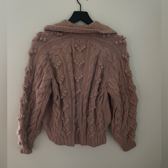 Doen Hand Knit Alpaca Rive Cardigan Sweater - Picture 4 of 7